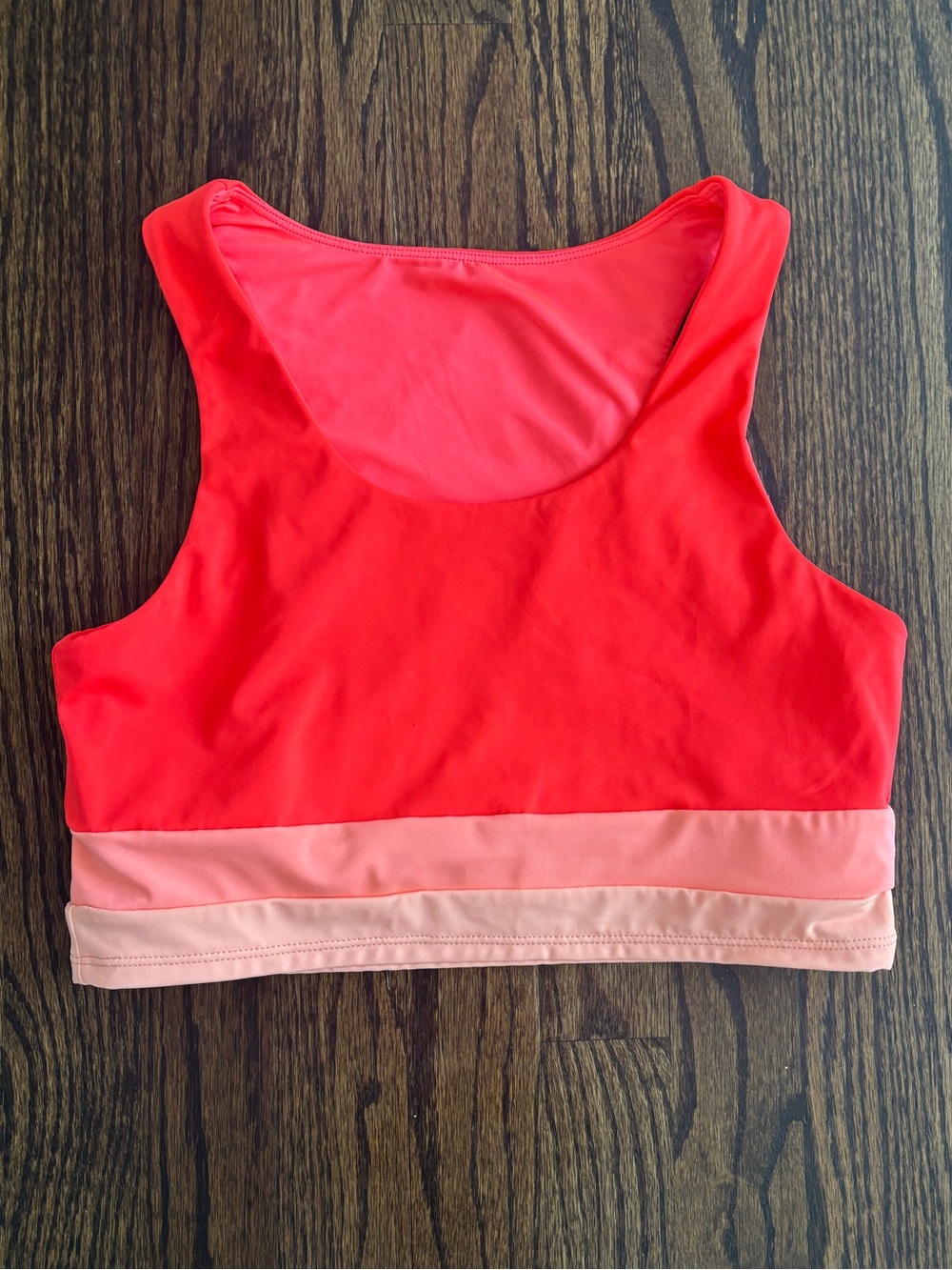 KIAVA Colorblock Swimsuit top womens size small neon coral